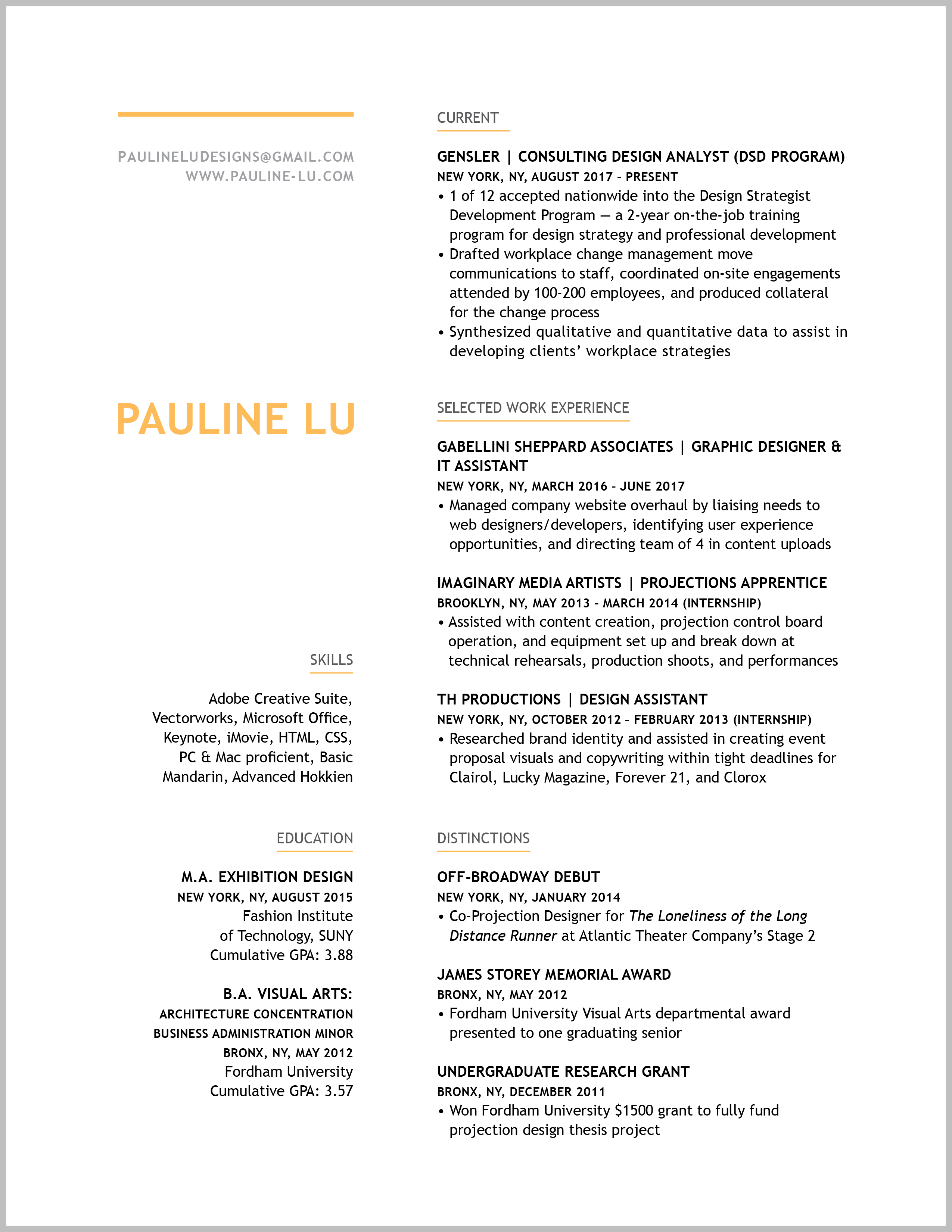 Image of Pauline Lu's Resume